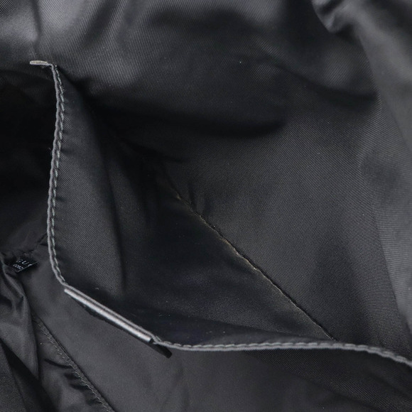 GUCCI GG Nylon Backpack Leather Black 510343 - Picture 8 of 9